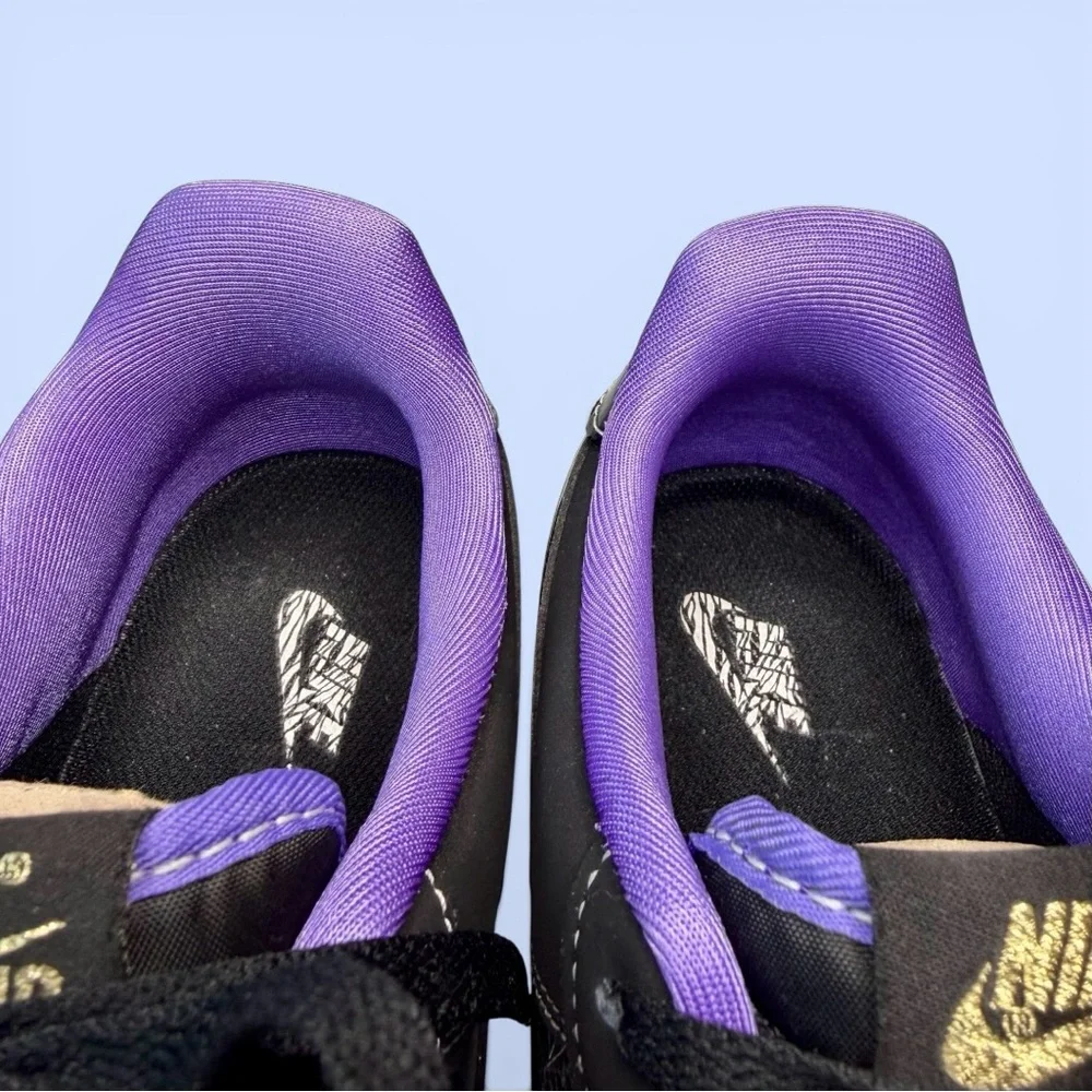 Nike Air Force 1 Low '07 LV8 World Champ Lakers M Sz 10, W Sz 11.5‎ Black Purple